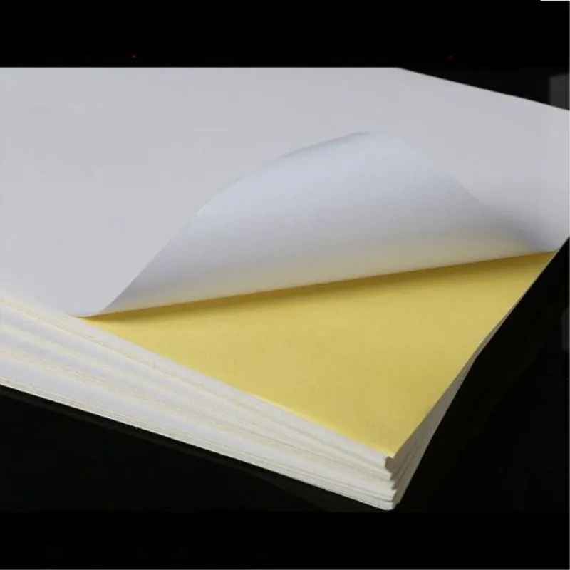 100 Sheets A4 Laser Inkjet Printer Copier Craft Paper White Self Adhesive Sticker Label Matte Surface Sheet | Канцтовары для офиса