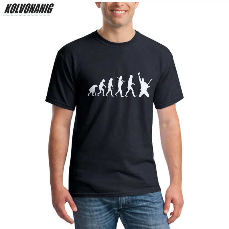 

Летние Эволюция гитариста подарок Забавный Графический футболки для мужчин; Короткий рукав футболки с круглым вырезом топы, футболки