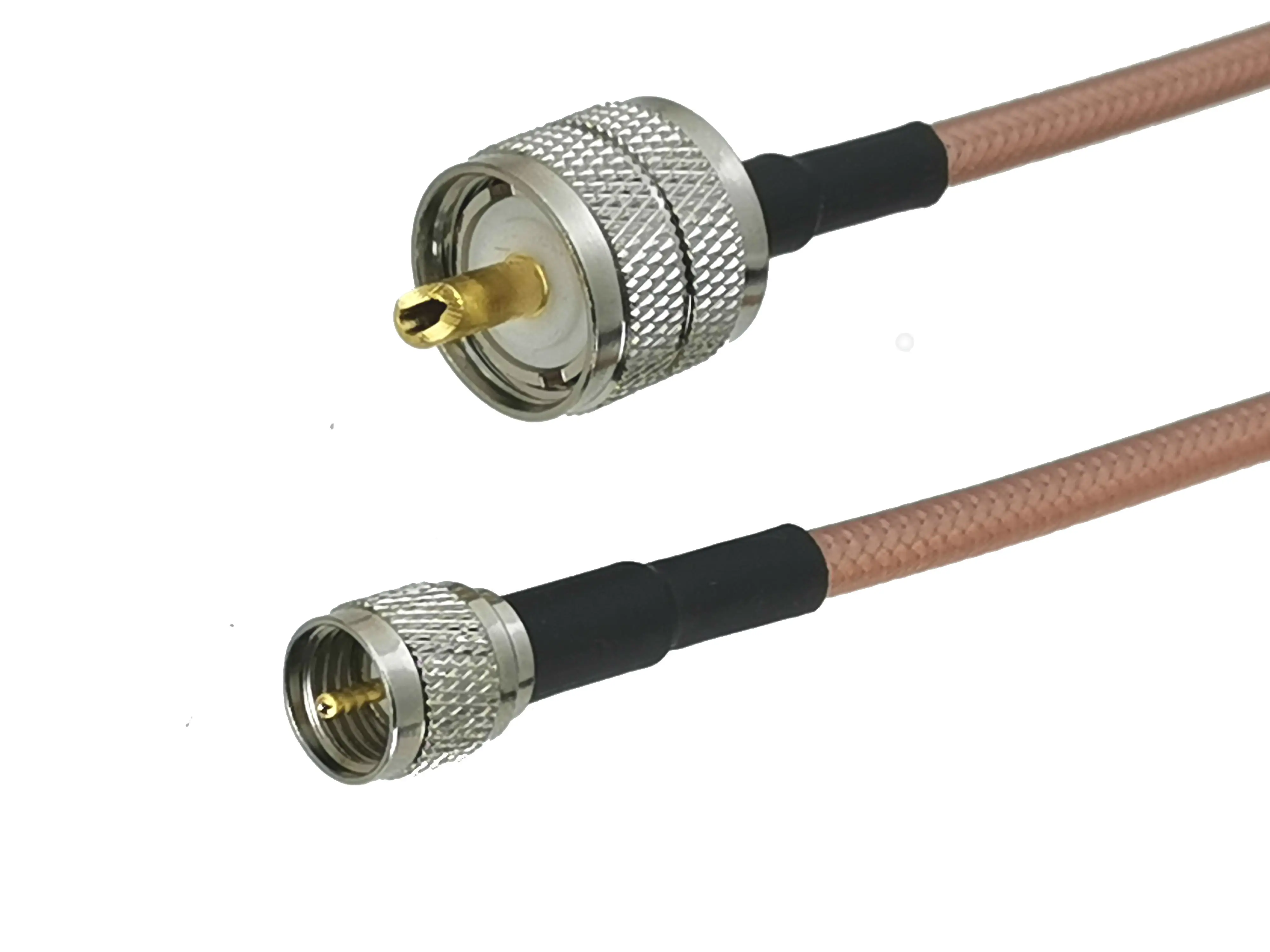 1 шт. RG142 UHF PL259 штекер к мини MiniUHF прямой разъем RF коаксиальный телефон 6 дюймов ~ 10