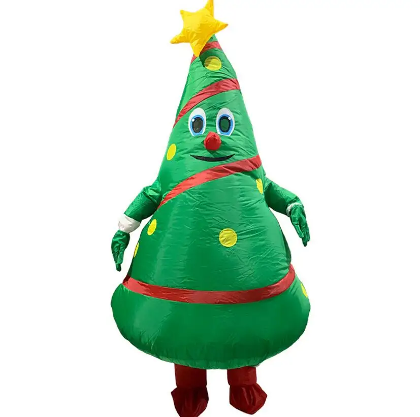 Рождественская ходячая елка надувной костюм Санта-Клаус Надувное платье