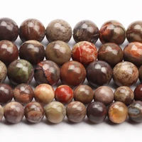 natural gemstone round beads loose beads for diy jewelry making bracelet necklace flower agate stone beads