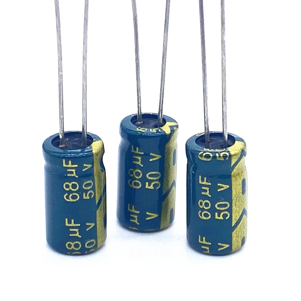 

30pcs/lot high frequency low impedance 50v 68UF aluminum electrolytic capacitor size 6*12 68UF 20%