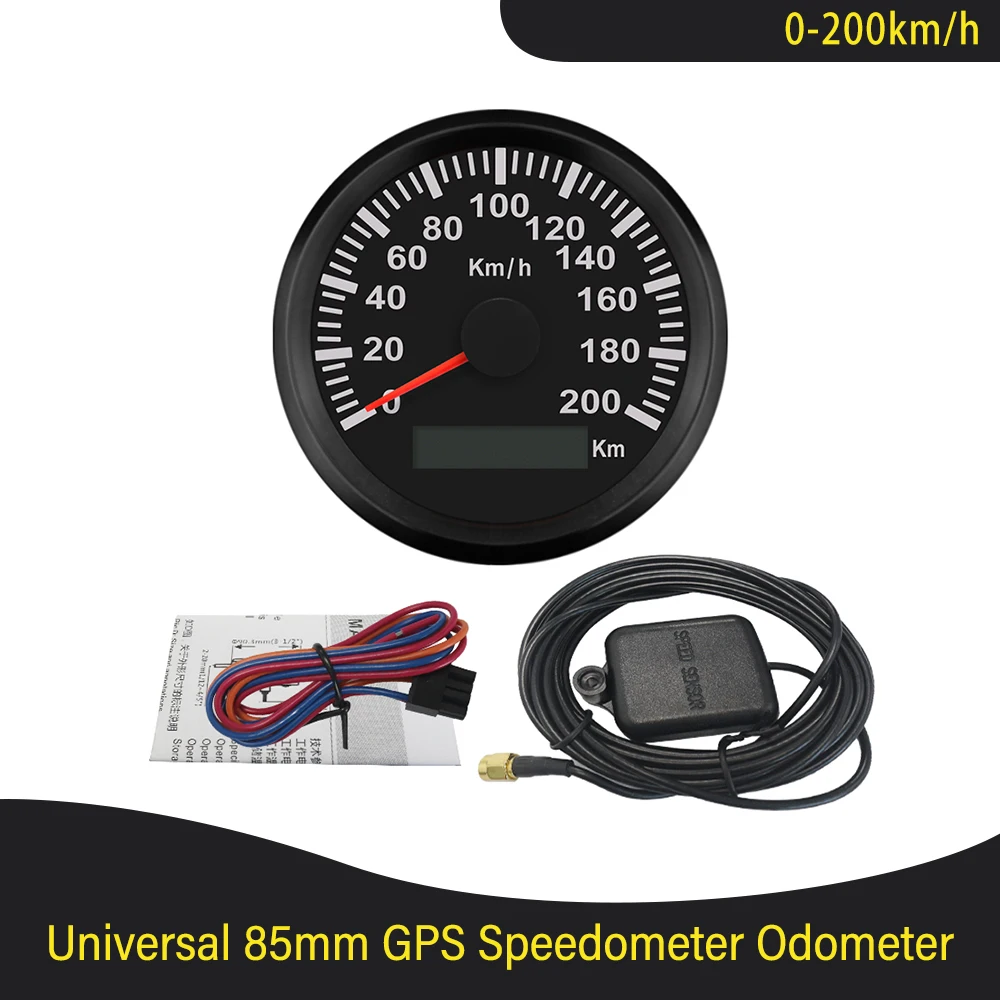 Универсальный одометр с GPS 85 мм 120 км/ч 200 12 В/24 В | Автомобили и мотоциклы