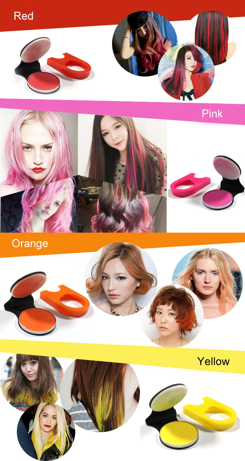 Лидер продаж 8 цветов портативный меловой порошок для волос временная Пастельная