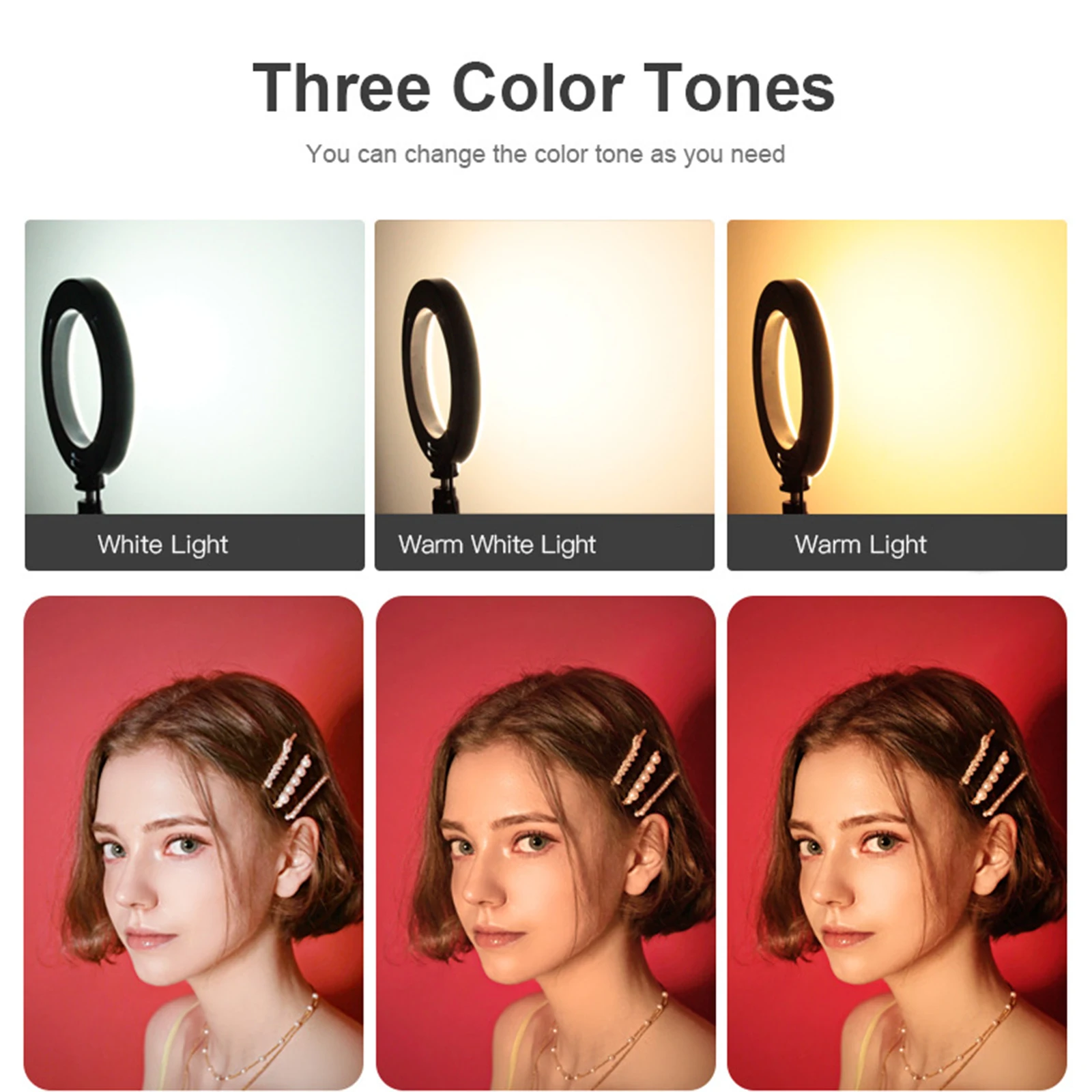 С регулируемой яркостью 26 см 10 &quotкольцевой Светильник Настольный 3 цвета