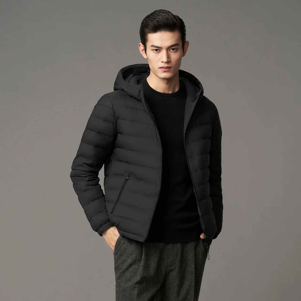 

BOSIDENG down jacket men new hooded jacket ultra light portable coat high quality regular outwear 90% duck down jacket