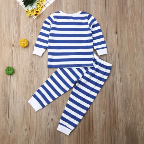 Комплект одежды для новорожденных Топ с длинным рукавом и брюки в полоску