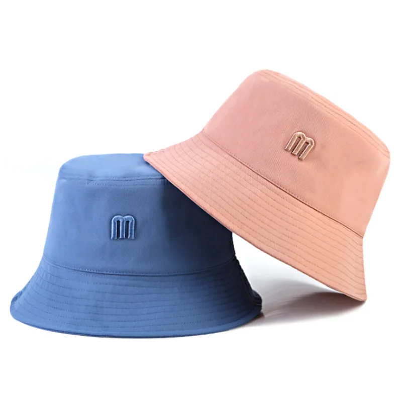

new Panama Bucket Hat Men Women Summer Bucket Cap Fashion M letter embroidery Hat Bob Hat Hip Hop Gorros Fishing Fisherman Hat