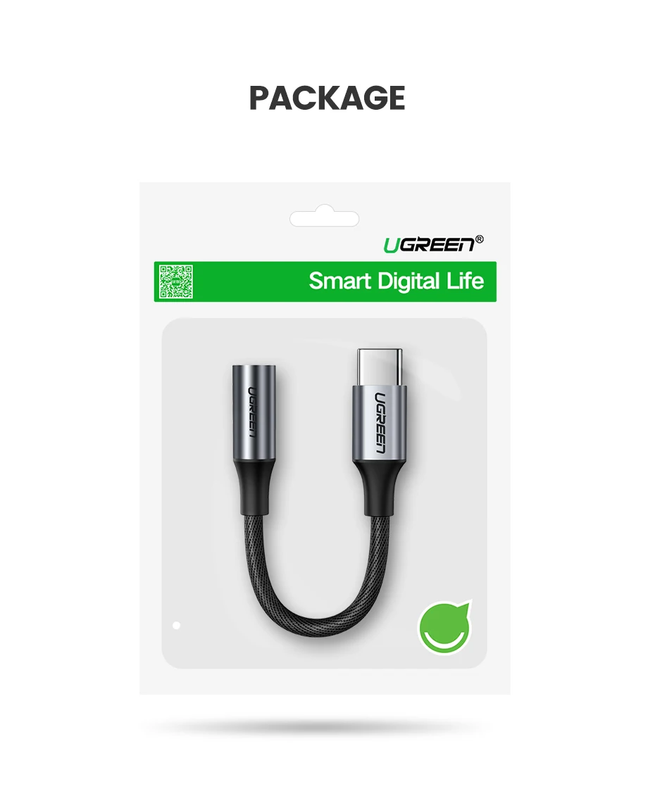 Ugreen type c-3,5 мм разъем для наушников 3,5 AUX USB C кабель для huawei P30 pro Xiaomi Mi 9 se Oneplus 7T 7 pro аудио USB C адаптер