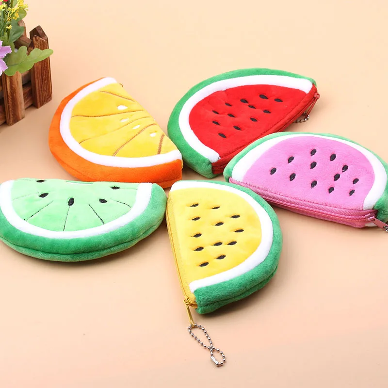 

Cute Fruit Coin Purse Women Kids Wallet Female Ladies Fruit Pattern Purse Zipper Pouch Money Clutch Bag Card Holder Wallet
