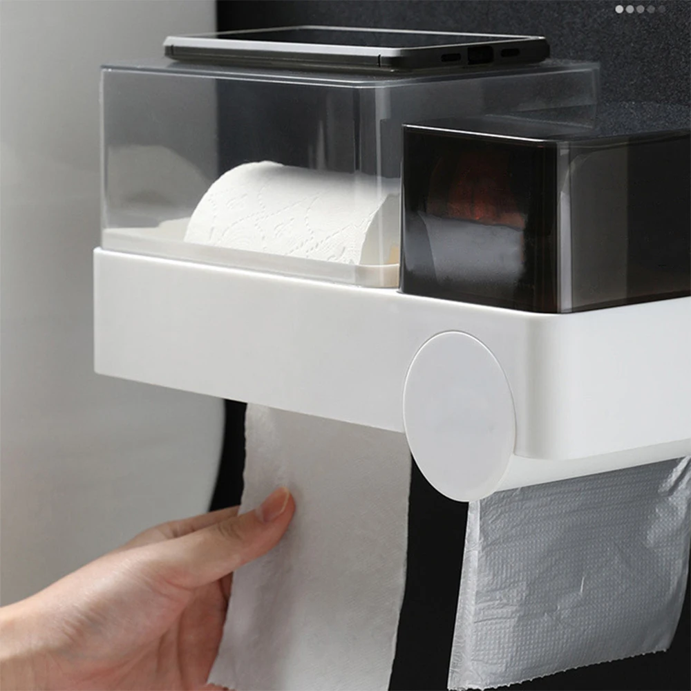 Настенный диспенсер для бумажных полотенец мешок мусора коробка хранения
