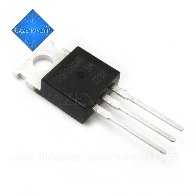 

10pcs/lot IRF3808PBF IRF3808 TO-220 75V 140A original authentic In Stock