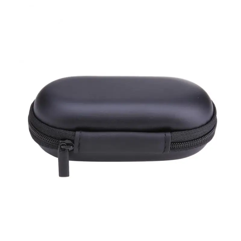 

Oval Style Bag In Ear Earphone Box Headphones Portable Storage Case Bag Headphone Accessories Headset Storage Cases Black Box