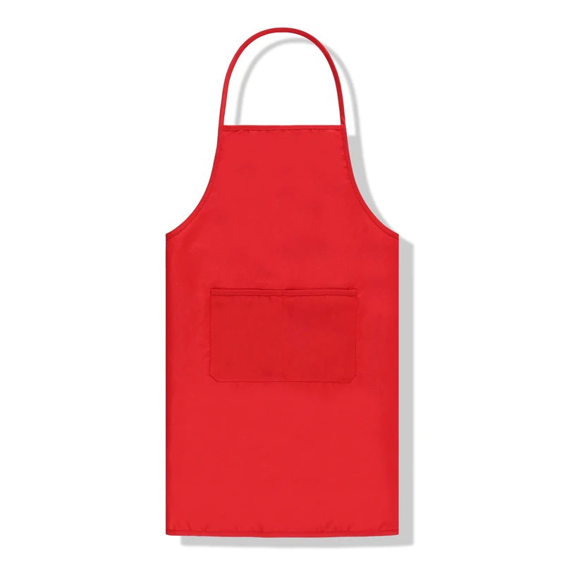 

New popular cooking apron twill polyester kitchen antifouling slim hem hanging neck apron logo