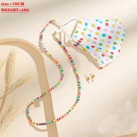 2020 colorful sunglasses chain soft pottery love hang mask lanyard glasses chains open neck strap cord accessory for women girls