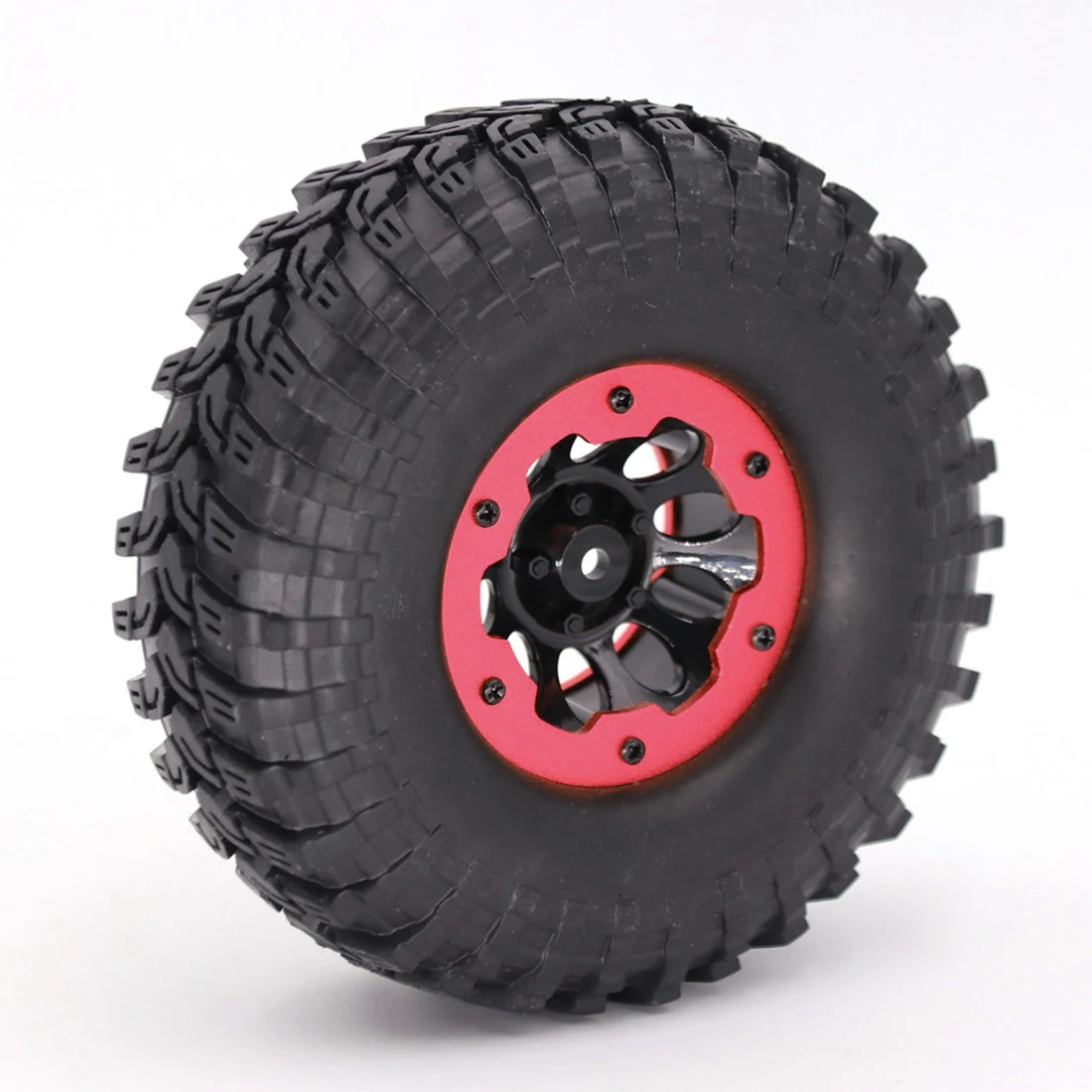 4Pcs/set 1.9 Inches Inflatable Wheels RC Car Tires Rubber with Inflator for 1/10 SCX10 TRX4 D90 90046 4WD - Red | Игрушки и хобби