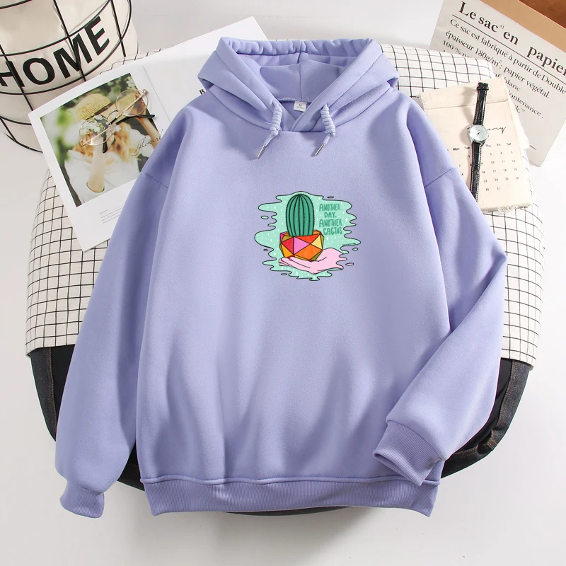 Cactus Plant Hoodie Funny Graphic Aesthetic Clothes Oversized Sweatshirt Woman Cute Long Sleeve Sweetshirt for Girls Korean Tops