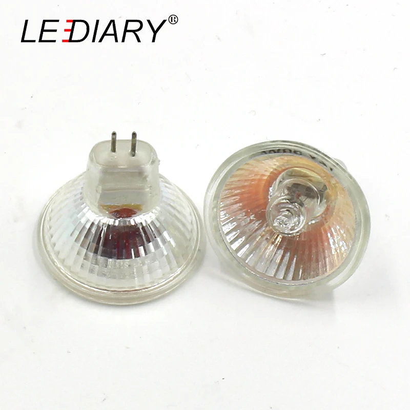 LEDIARY 10 шт. супер яркий затемняемый MR11 GU5.3 Галогеновый свет пятна 12 V/220 V 35 W/50 W галогенные лампы в форме чашки лампы из прозрачного стекла