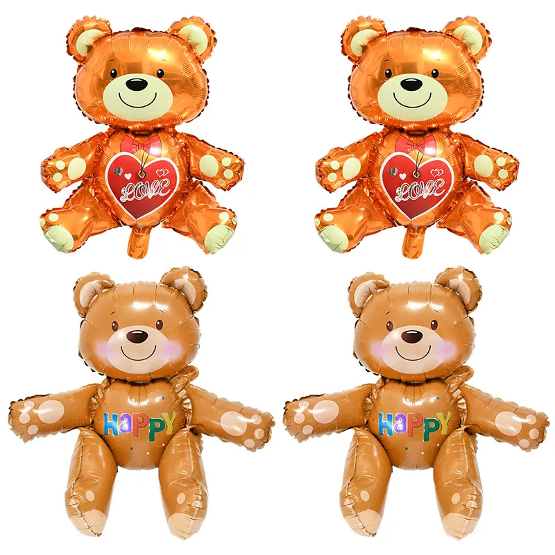 

Wedding Birthday Balloons Valentine's Day Party Supplies 3D Inflatable Helium Foil Cartoon Animal Bear Kids Favors Gift Toy 1Pcs