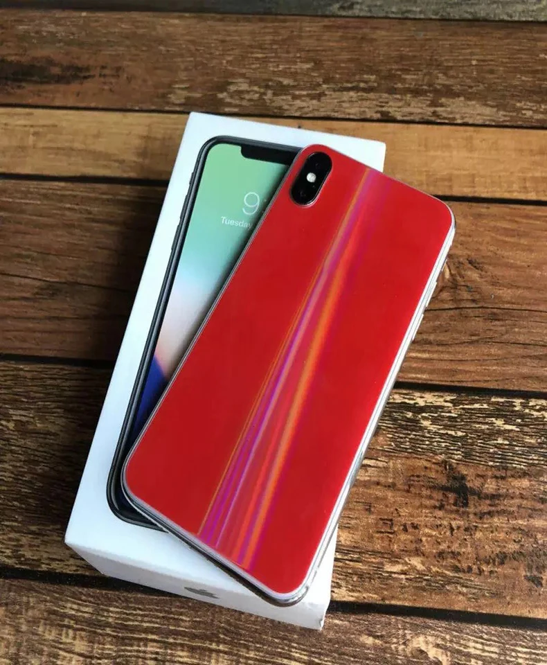 Многоцветная задняя пленка Аврора градиент для IPhone 6 6s plus 7 8 plus X XS Max XR защита экрана бликовая прозрачная пленка для телефона