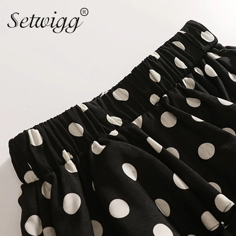 Женские многослойные длинные шифоновые юбки в горошек трапеции с высокой