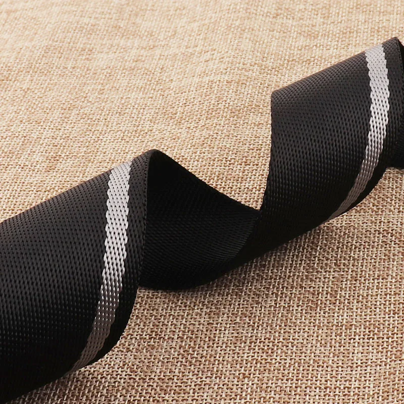 Плетеный Нейлоновый ремень 38 мм черный серый полосатый гладкий для ключей