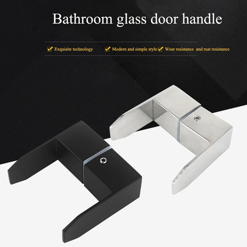 304 stainless steel shower room glass door glass cabinet handle bathroom door single door handle door black free global shipping