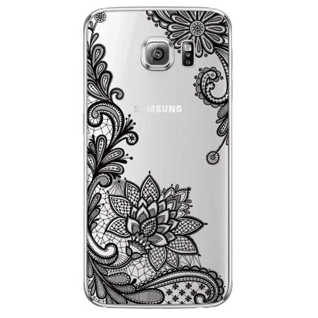 Кружевная мандала цветок Мягкий ТПУ силикон для Samsung Galaxy S9 S8 Plus S6 S7 Edge S5 S4 A3 A5 A7 J1 J3 J5