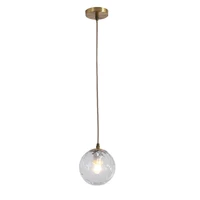 nordic copper bedroom bedside small penant lamp modern minimalist clothing store restaurant bar glass ball pendant light