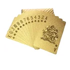 Одна колода Золотая Фольга покер евро Стиль Пластик игральные карты для покера водостойкие карты азартные игры черного и золотого цвета