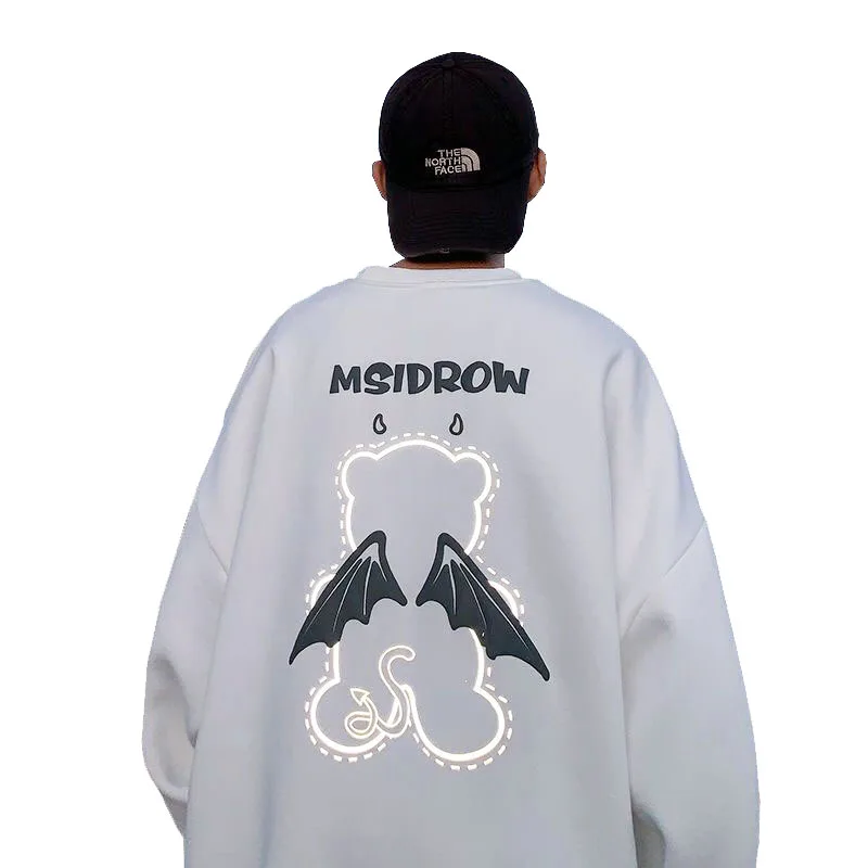 

Hoodies Women Harajuku cartoon bear Hoodie Clothes 2021 Autumn long sleeve loose Kawaii Korean thin Sweatshirt kpop Tops