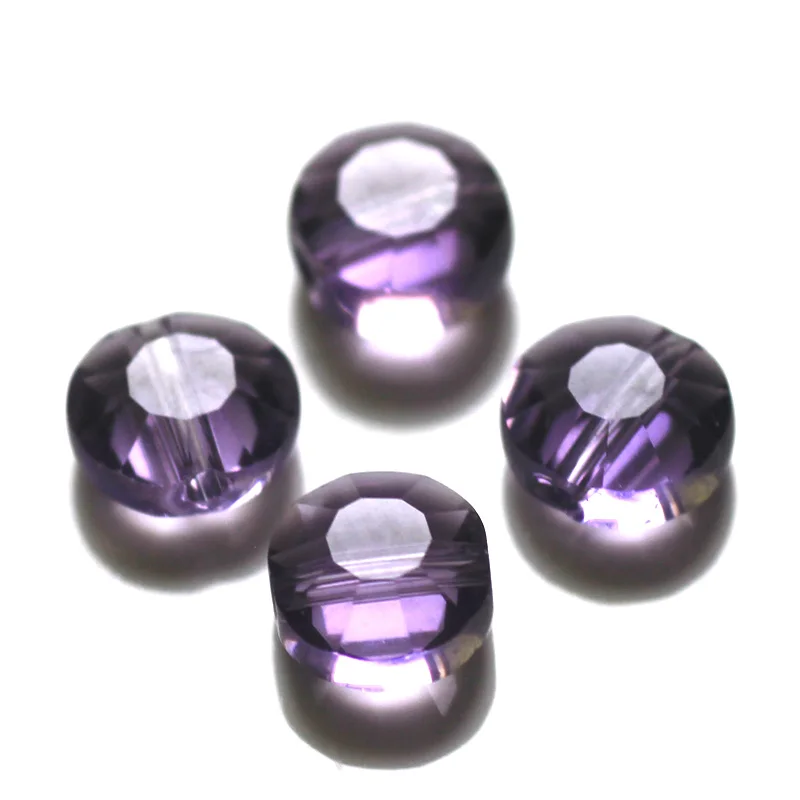 Стеклянные хрустальные бусины 8 мм класса ААА элегантные в форме пуговиц для