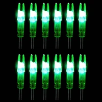 6 2mm automatically lighted red green led arrow nock for archery hunting shooting