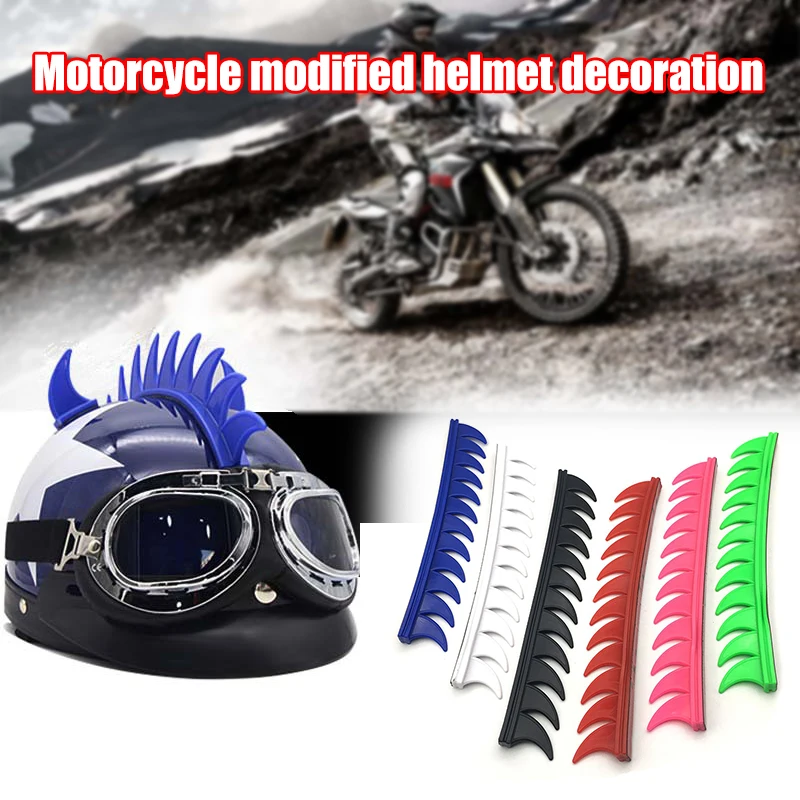 

Motorcycle Helmet Rubber Stickers Rubber Saw Blades Spikes Stick Strips Helmet Decoration Accessory Piece Подшлемник Мото Летний