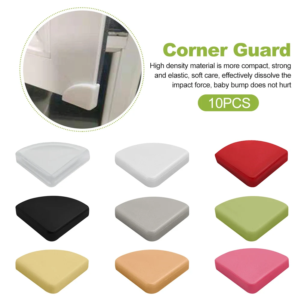 

Soft Corner Guard 10pcs For Furniture Baby Proof Silicone Kids Adhesive Strong and Elastic Soft Care Easy Clean Nine Colors