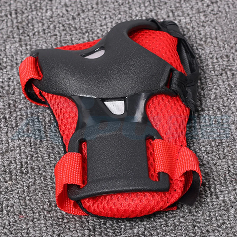 

7 pcs Children Elbow Wrist Knee Pads Helmet Children Sports Safety Protective Gear Skateboard Accessories (Red)