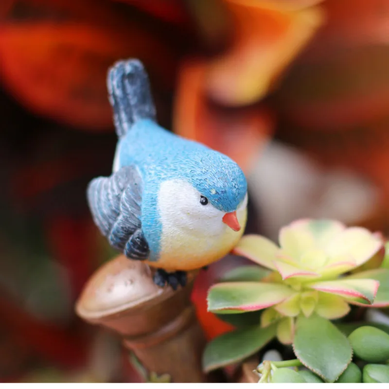 

Bird Shower Creative Flehy Flower Pot ktop Rein Craft Ornament Peronality Micro Landcape Potted