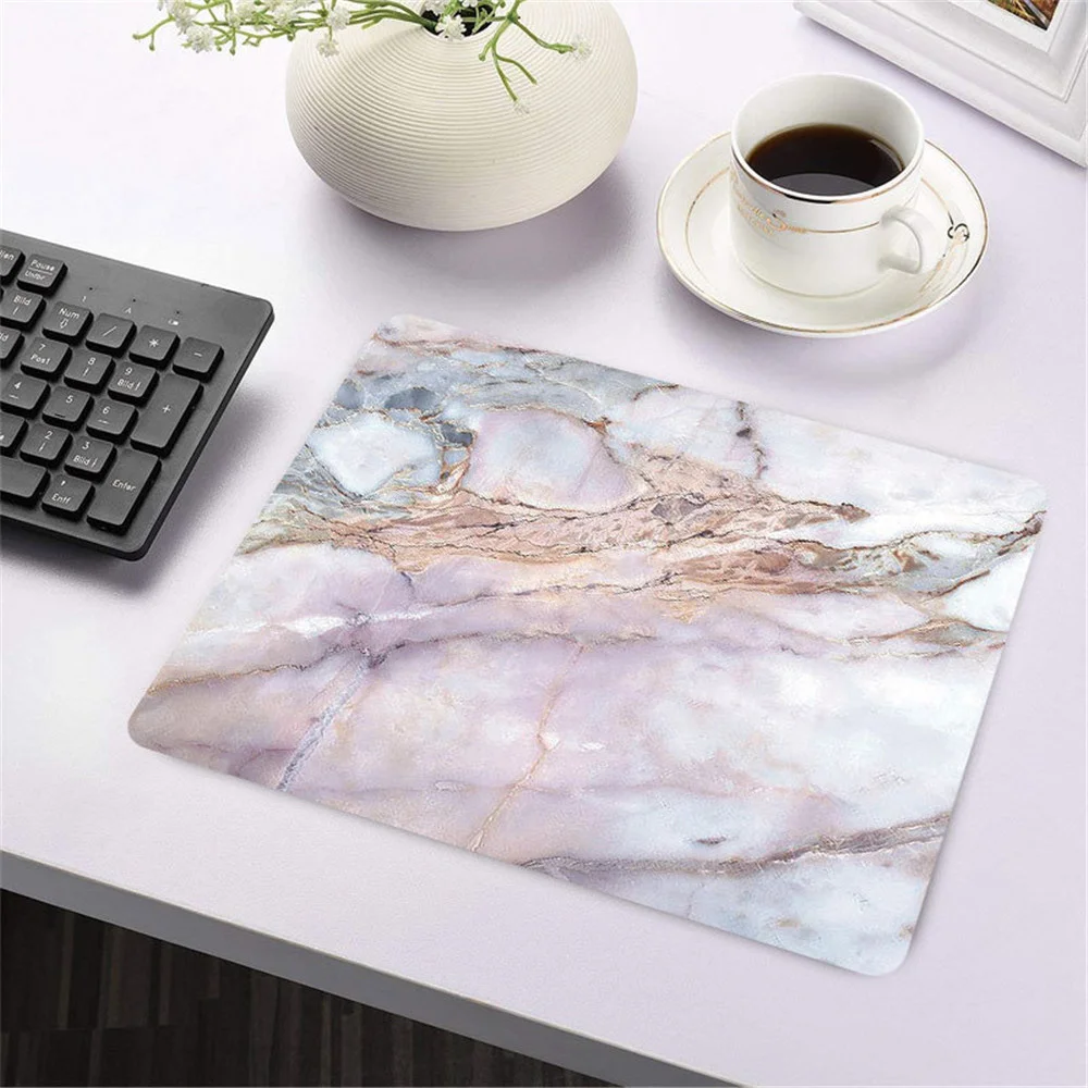 nordic style marble mousepad for gaming laptop computer desk mat mouse pad wrist rests table mat office desk set accessories free global shipping