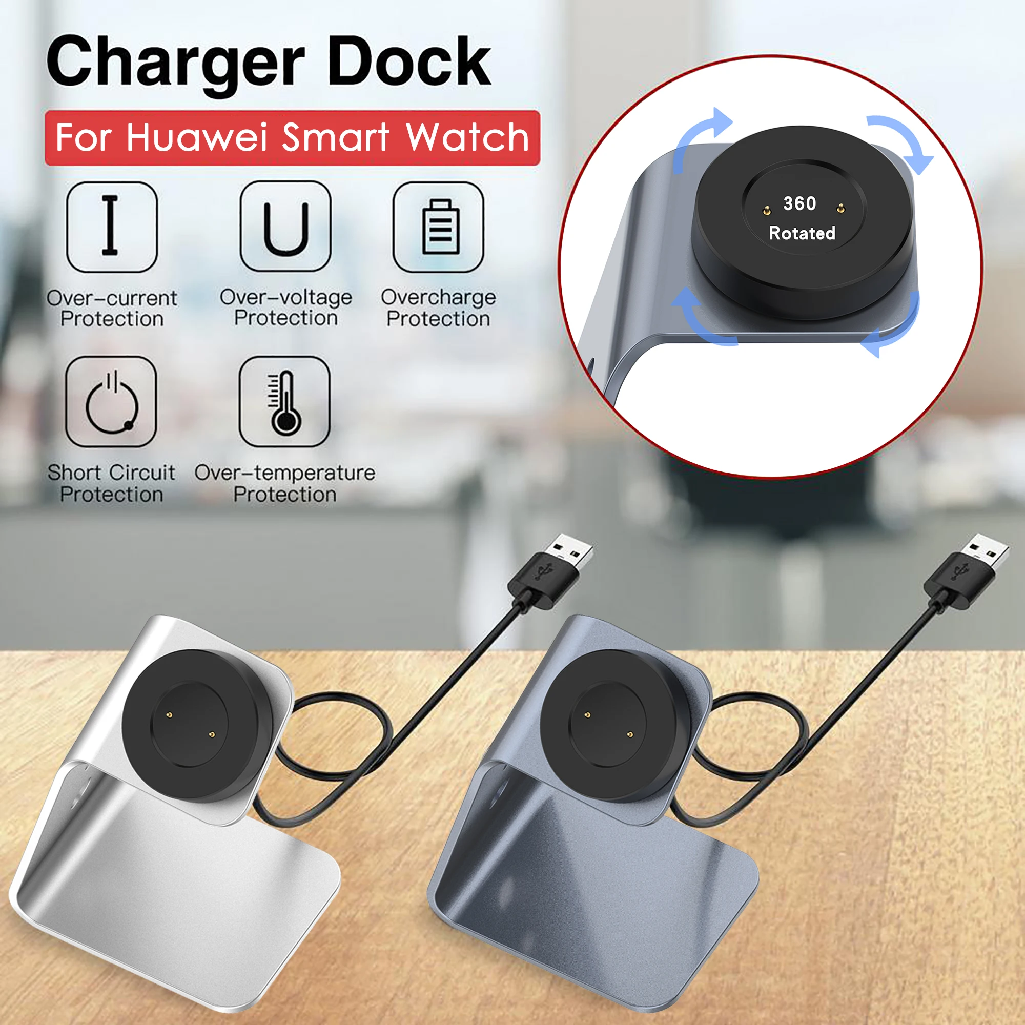 Charger Dock Base Adapte For Huawei Watch GT 2e/GT 2/GT SmartWatch Charging Cable Cradle For Honor Watch Magic USB Fast Charging