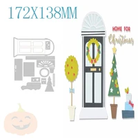 christmas door metal cutting dies sets for craft making label scrapbooking greeting card album new arrival cutting dies