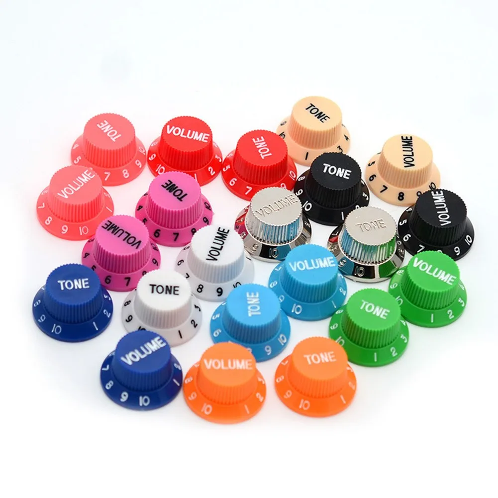 

3Pcs New Plastic Guitars Strat Style Knob 1 Volume 2 Tone Control Knobs For Electric Guitar Musical Instrument Accessories