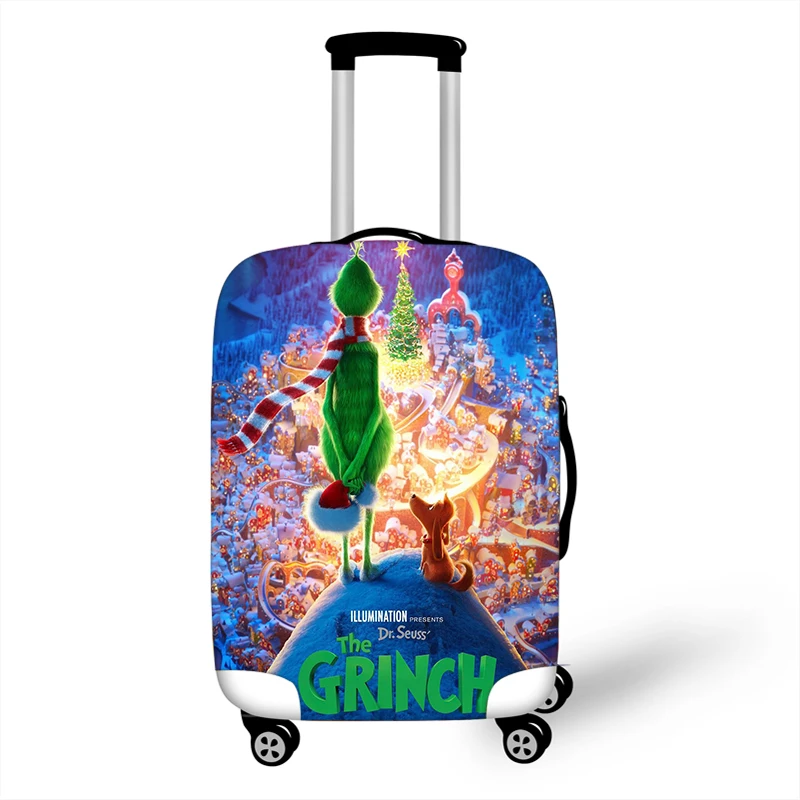 

18-32 Inch Green Grinch Travel Suitcase Protective Cover Trolley Case Elastic Anti-dust Cover Perfect