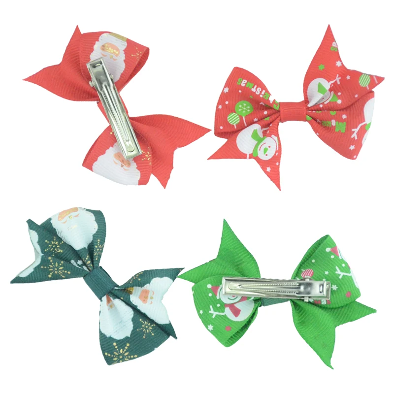 

1pcs DIY Christmas Gift Grosgrain Ribbon Hair Bows Clips Small Hairpins Barrettes For Girls Baby Kids Headwear Hair Accessories