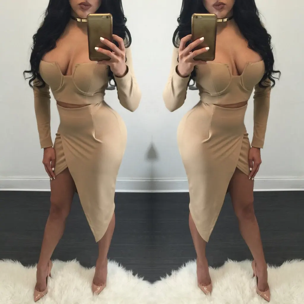 2019 осень взрывов Европа и Америка пикантные Разделение Комплект из двух вещей