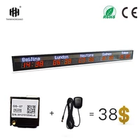 digital led display world clock and led light multi time zone clock more different city time digital led world clock multi time