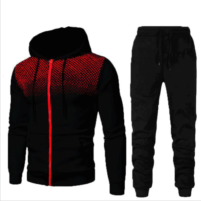 

Fitness men's sets style suit2021Hot Autumn Spring New Men's Sportswear Hoodies+Pants Sets Solid Hip Hop Street Loose Tracksuits