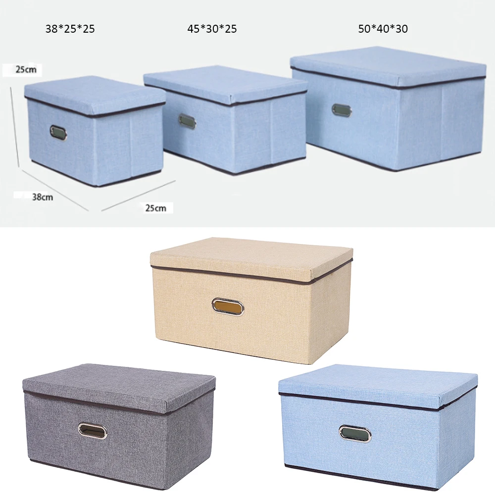 Большой ящик для хранения хлопка и льна складной шкаф органайзер одежды нижнего
