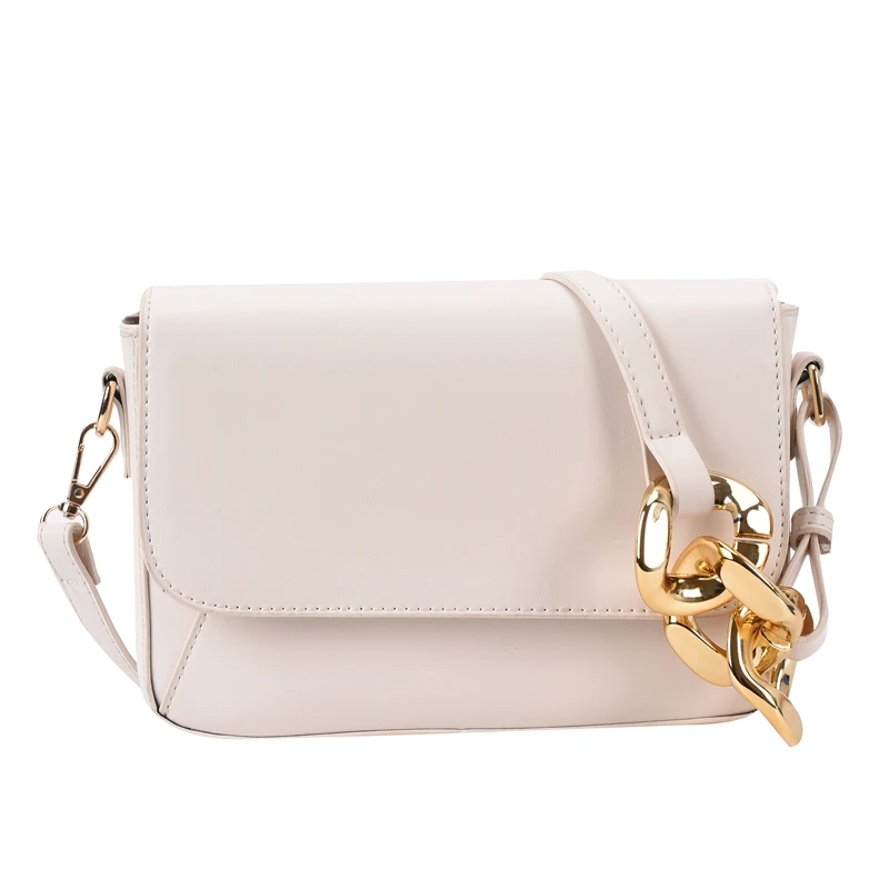 

2021 Fashion Thick Chain Design Small PU Leather Flap Crossbody Shoulder Bags For Women Travel Handbags Purse