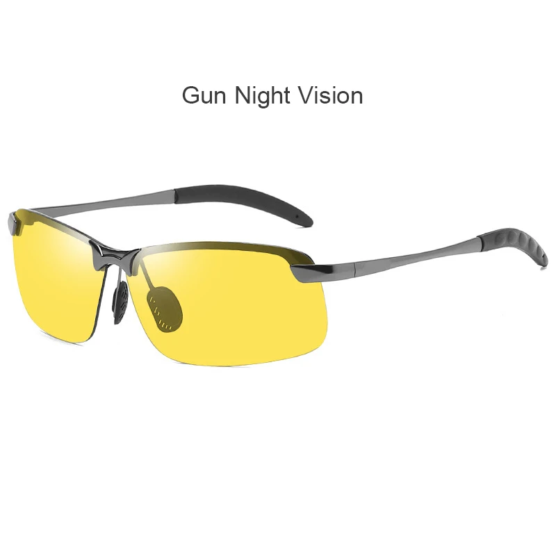 C7 gun night vision Поляризованные фотохромные солнцезащитные очки для мужчин, для вождения, прямоугольные, хамелеон, меняющие цвет, солнцезащитные очки, день, ночное видение, антибликовые очки - Цвет линз: C7 gun night vision
