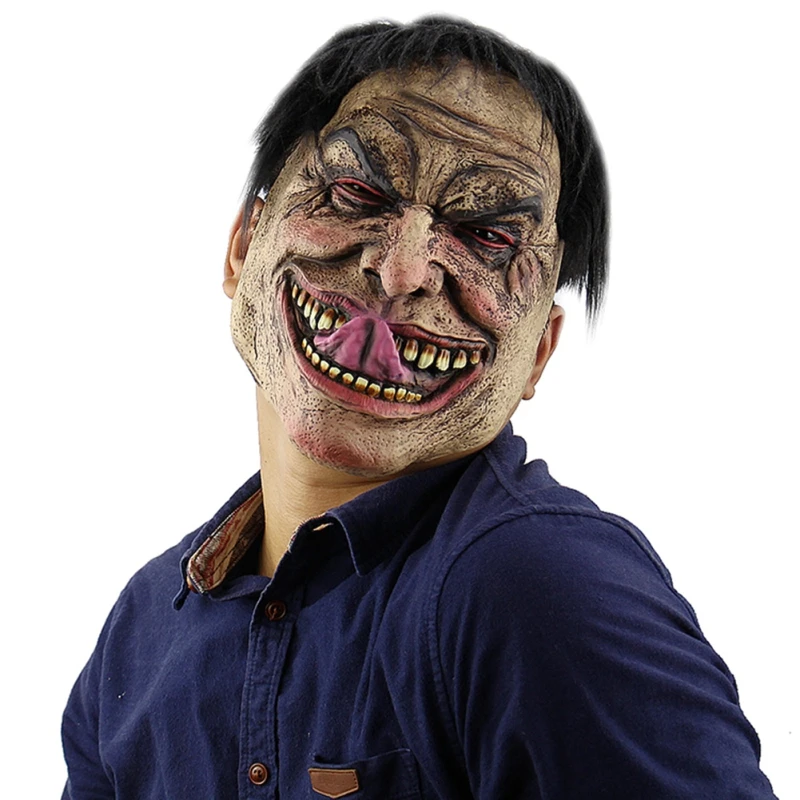 Фото Страшная маска на Хэллоуин из латекса зомби ужас монстр страшный призрак